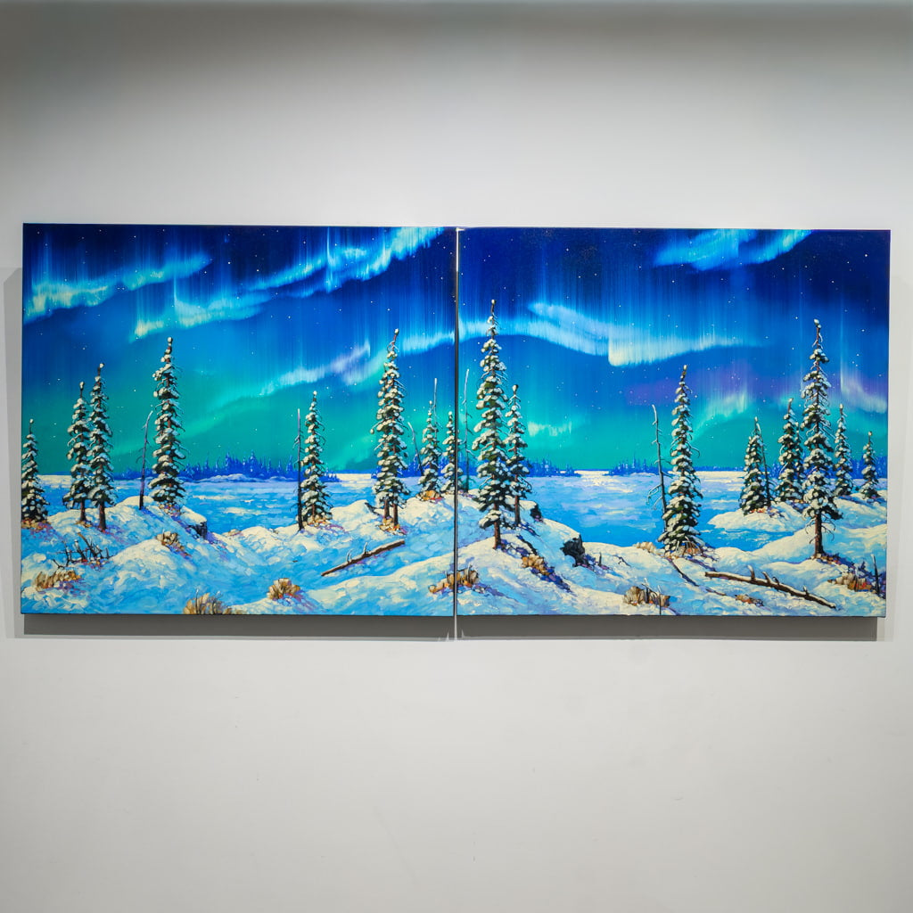 Islet in the Snow | 36" x 80" Oil on Canvas Rod Charlesworth