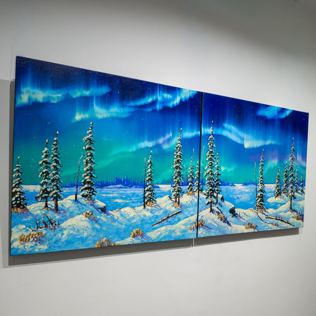 Islet in the Snow | 36" x 80" Oil on Canvas Rod Charlesworth