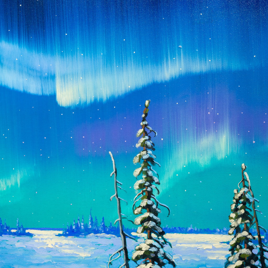 Islet in the Snow | 36" x 80" Oil on Canvas Rod Charlesworth