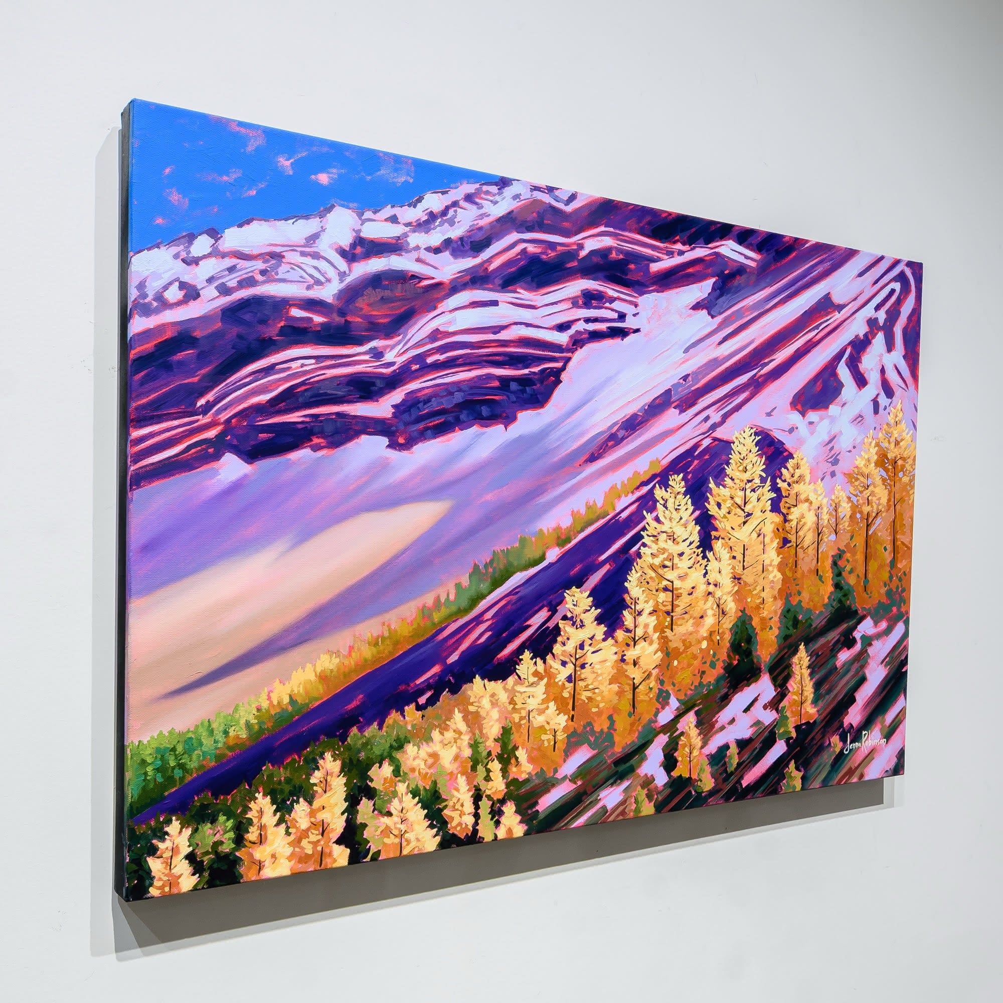 Larch Glow | 24" x 36" Acrylic on Canvas Jenna D. Robinson