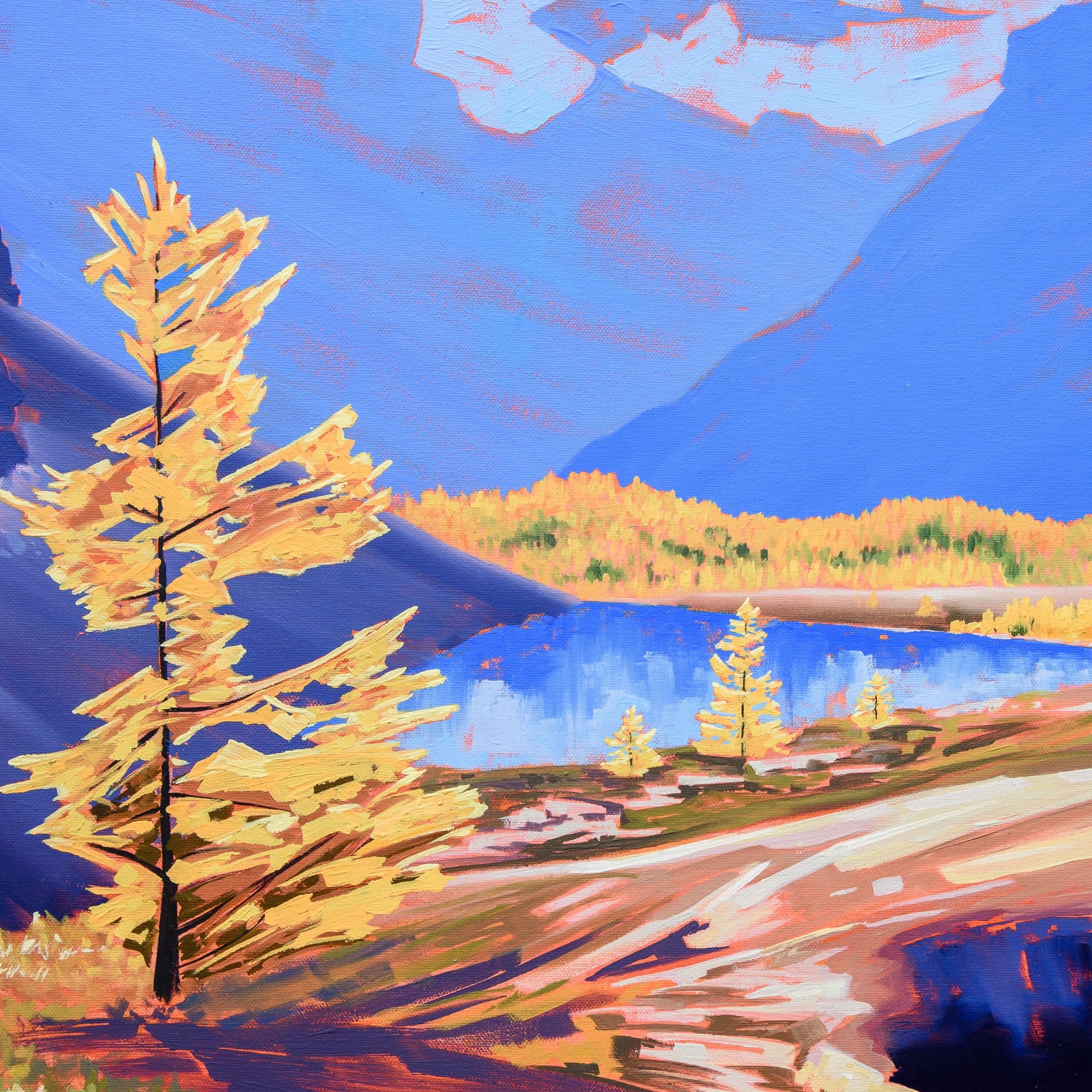 Larch Valley | 24" x 24" Acrylic on Canvas Jenna D. Robinson