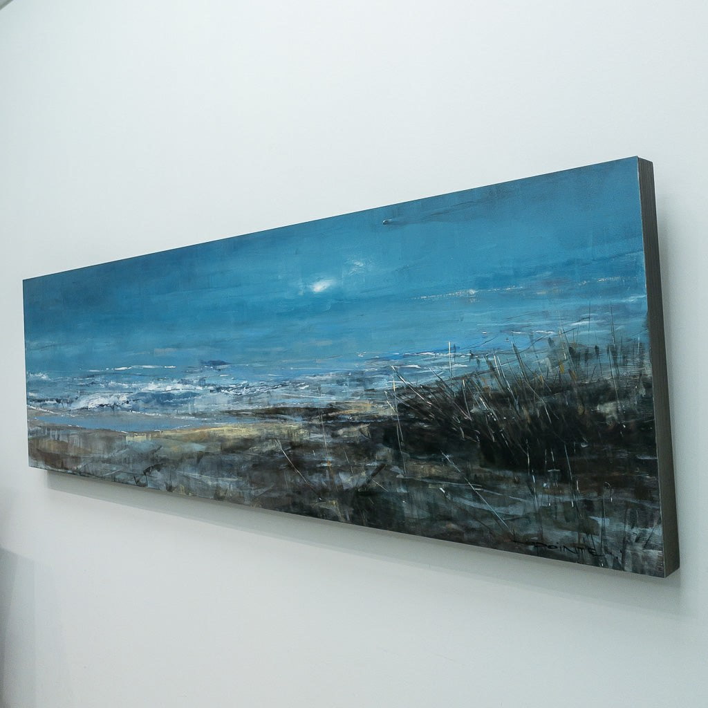 Les Berges de l'aurore | 18" x 60" Oil on Aluminum Composite Panel Nathalie Lapointe