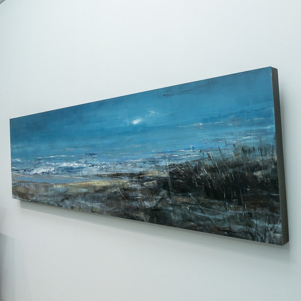 Nathalie Lapointe Les Berges de l'aurore | 18" x 60" Oil on Aluminum Composite Panel
