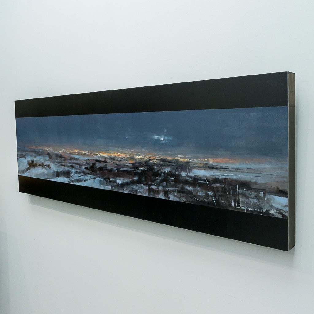 Mer de Lumières Hivernales  II | 16" x 48" Oil on Aluminum Composite Panel Nathalie Lapointe