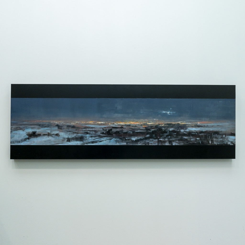 Mer de Lumières Hivernales  II | 16" x 48" Oil on Aluminum Composite Panel Nathalie Lapointe