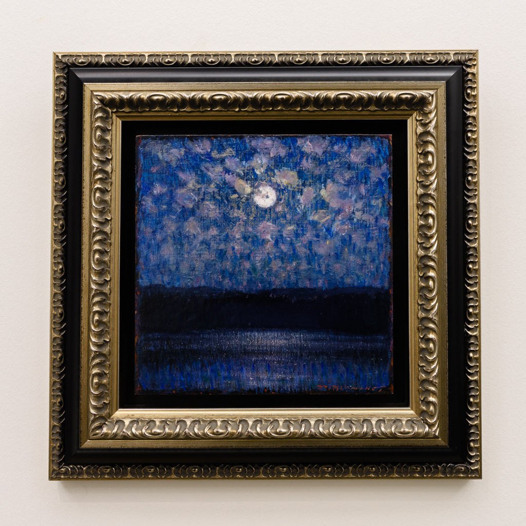 Lune d' Automne | 8" x 8" mixed media on panel Martin Blanchet