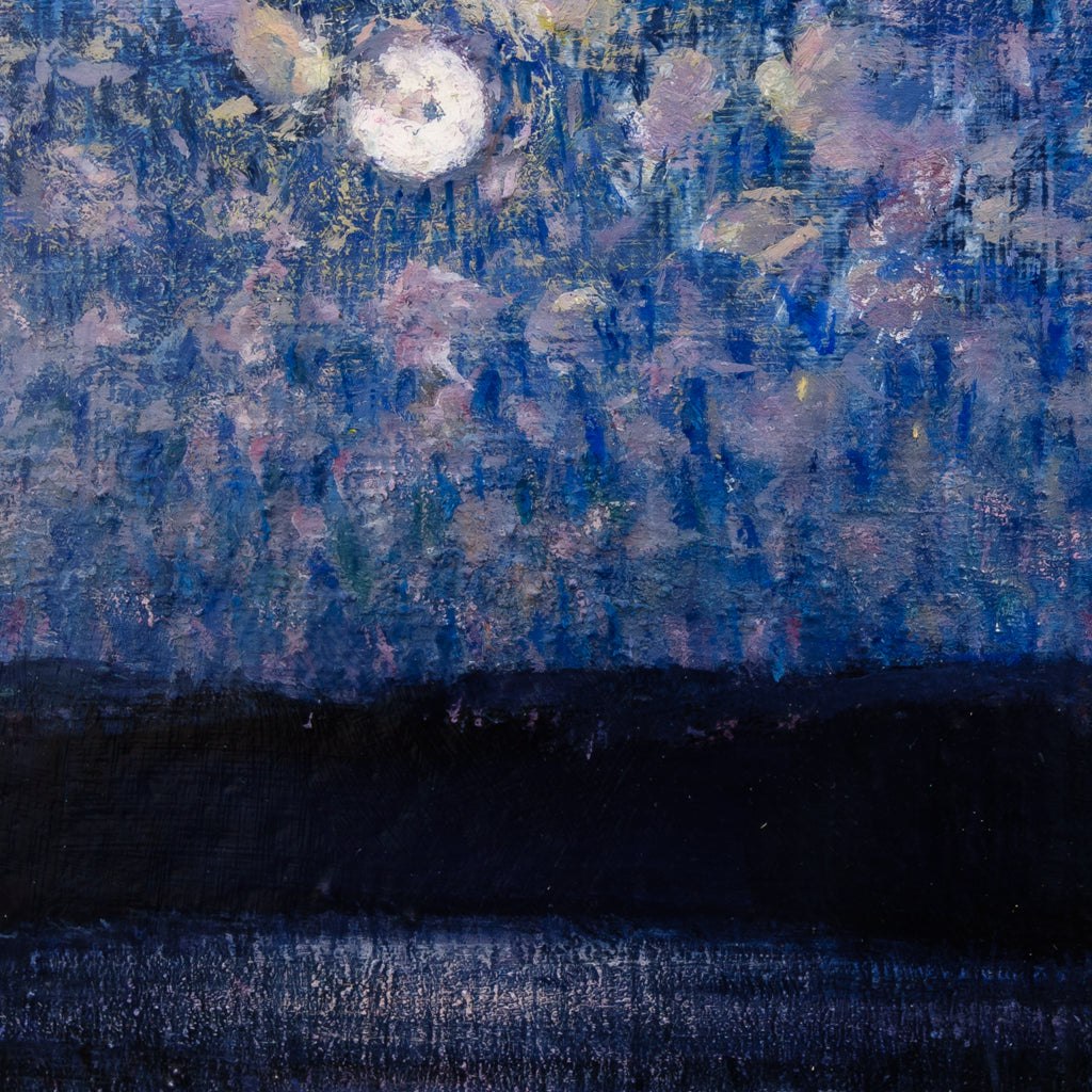 Lune d' Automne | 8" x 8" mixed media on panel Martin Blanchet