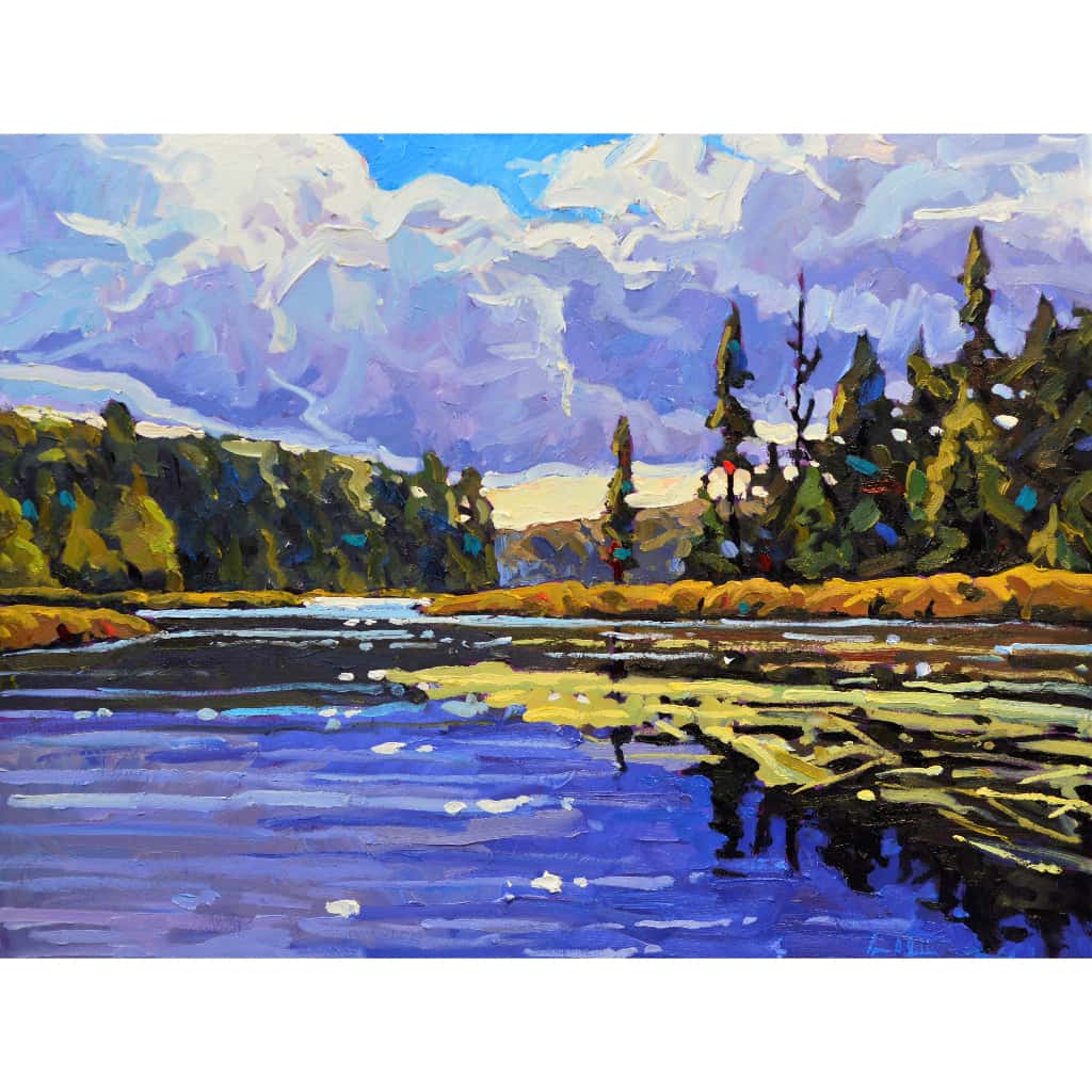 Paddling on Otterslide Creek | 48" x 66" Oil on Canvas Ryan Sobkovich