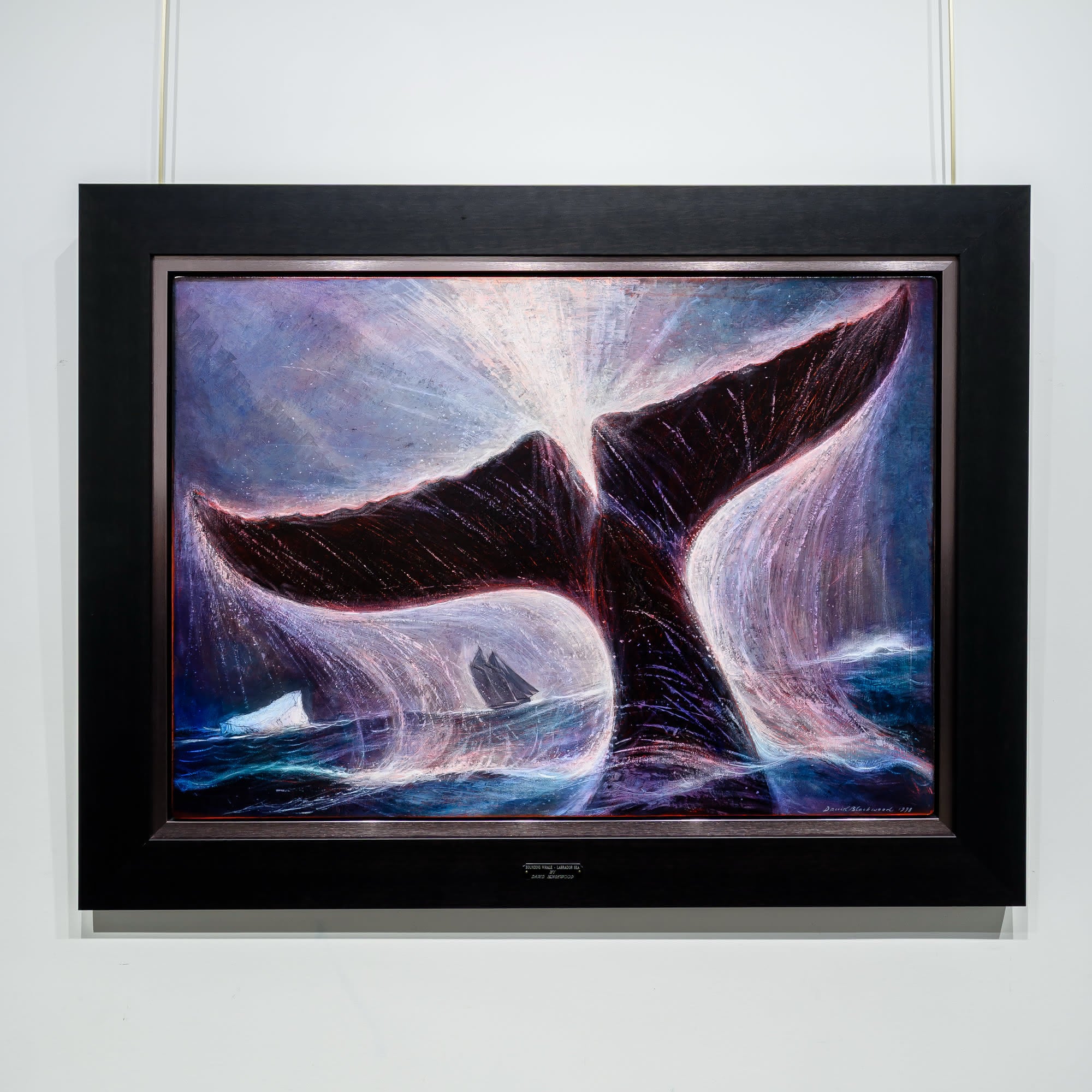 Sounding Whale - Labrador Sea 1998 | Oil Tempera on Panel Etching with Aquatint on Paper David Blackwood