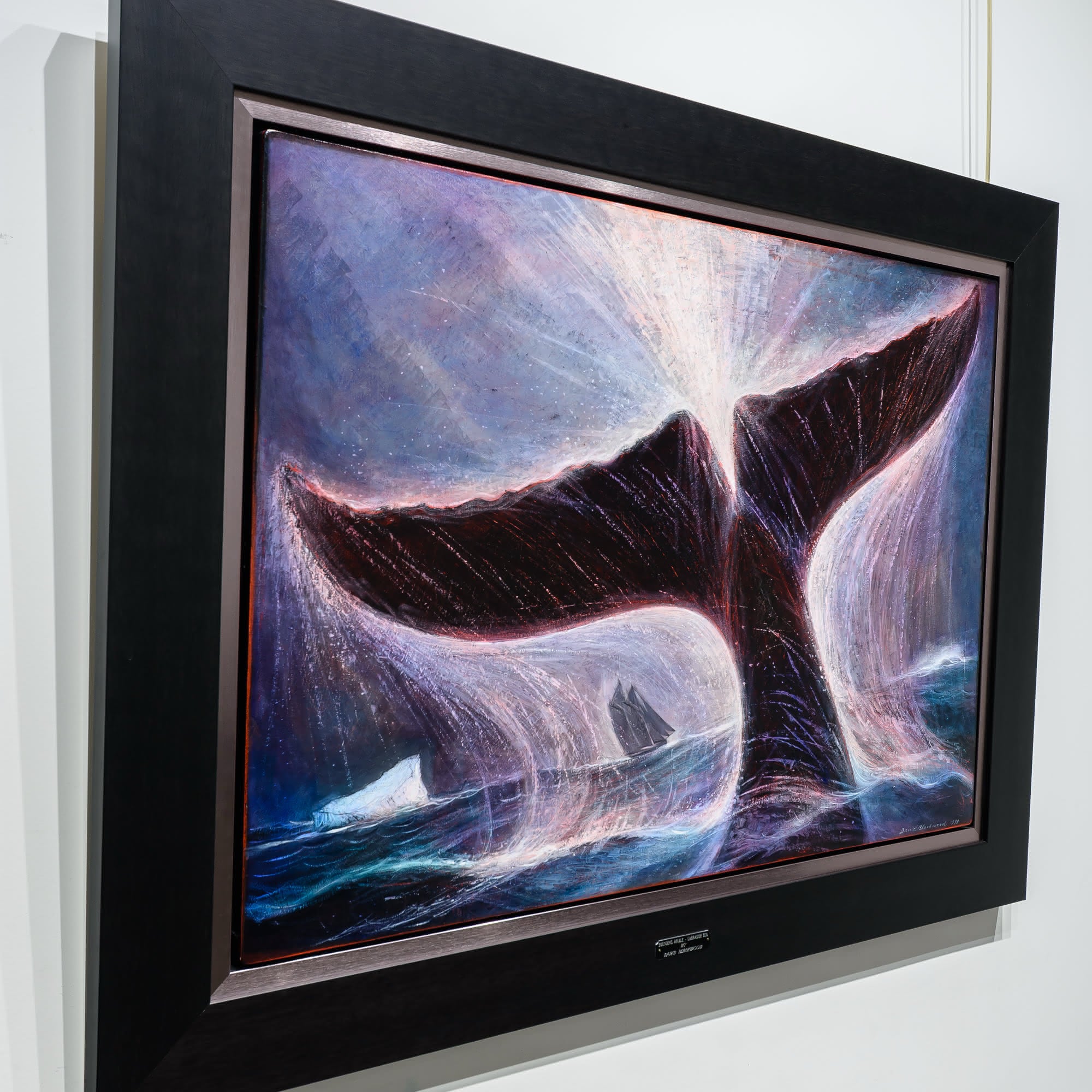 Sounding Whale - Labrador Sea 1998 | Oil Tempera on Panel Etching with Aquatint on Paper David Blackwood