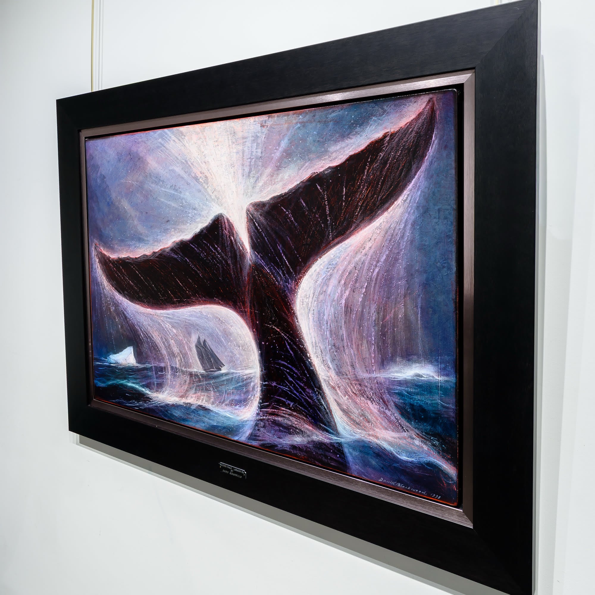 Sounding Whale - Labrador Sea 1998 | Oil Tempera on Panel Etching with Aquatint on Paper David Blackwood