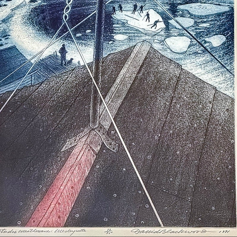 Studio Weathervane, Wesleyville | 1991 | Etching 73 of 75 Etching with Aquatint on Paper David Blackwood