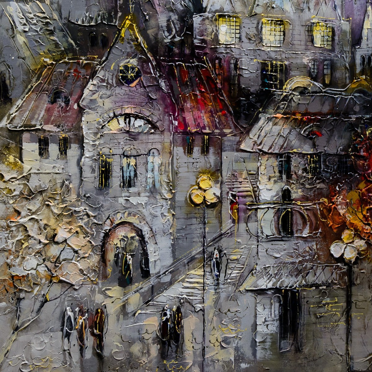 Rooftops | 36" x 48" Acrylic on Canvas Irene Gendelman