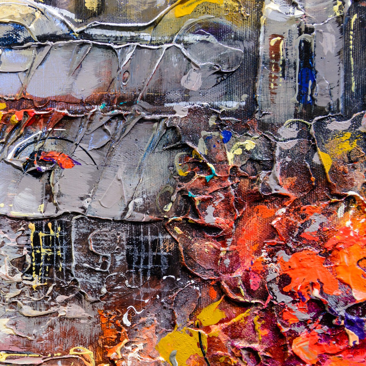Rooftops | 36" x 48" Acrylic on Canvas Irene Gendelman