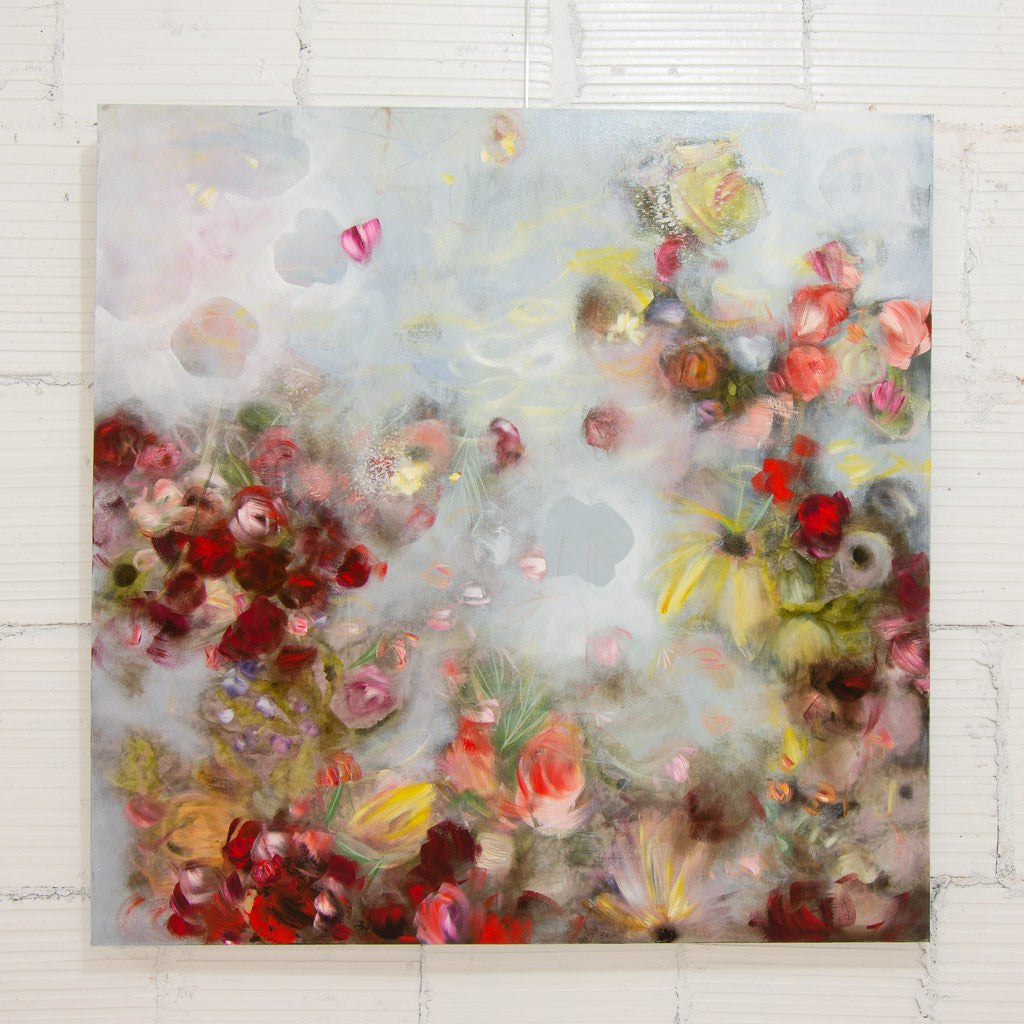 Ethereal Inflorescence | 40&quot; x 40&quot; Acrylic on Canvas Ilinca Ghibu