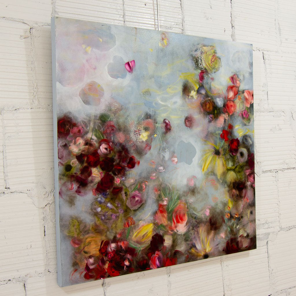 Ethereal Inflorescence | 40" x 40" Acrylic on Canvas Ilinca Ghibu