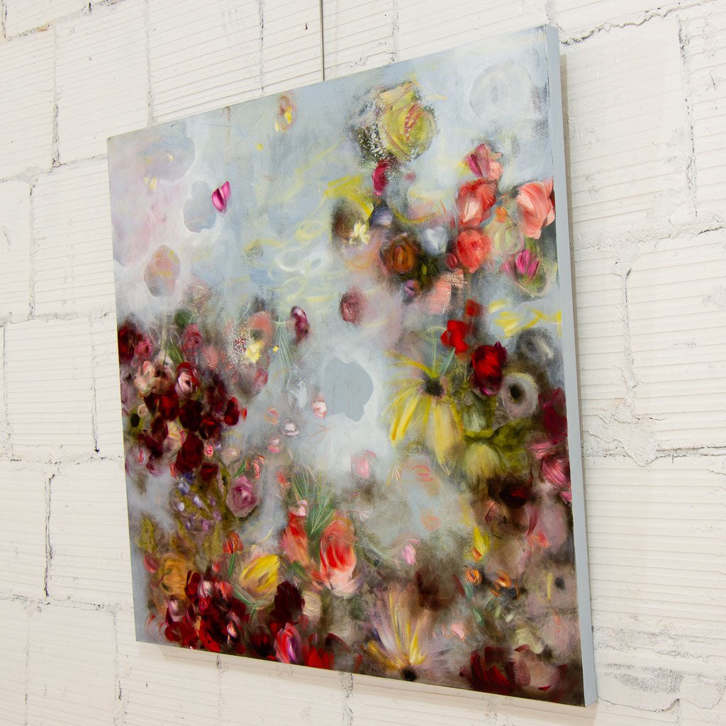 Ethereal Inflorescence | 40" x 40" Acrylic on Canvas Ilinca Ghibu