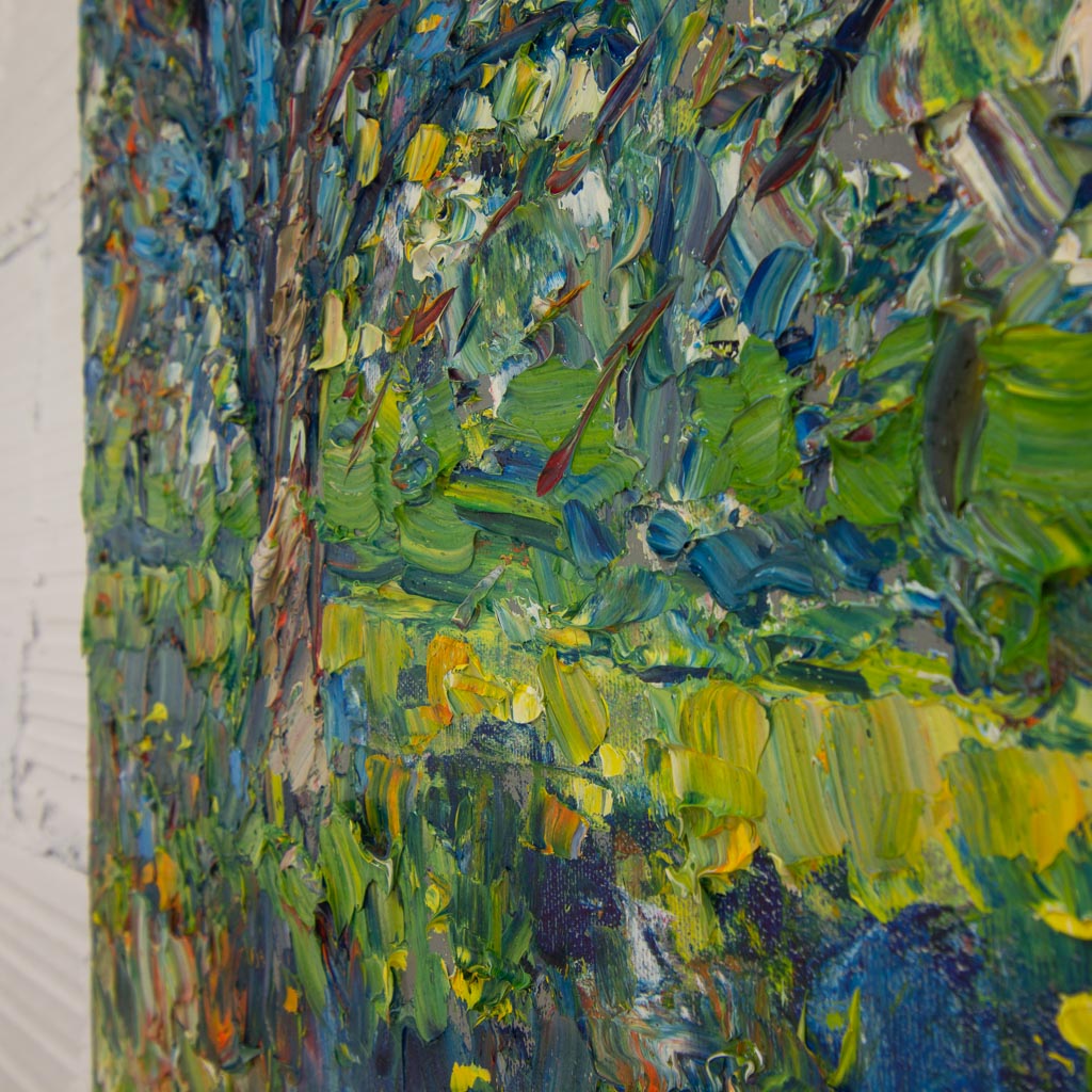 La verger en fleurs, Île D'Orléan | 24" x 30" Oil on Canvas Raynald Leclerc