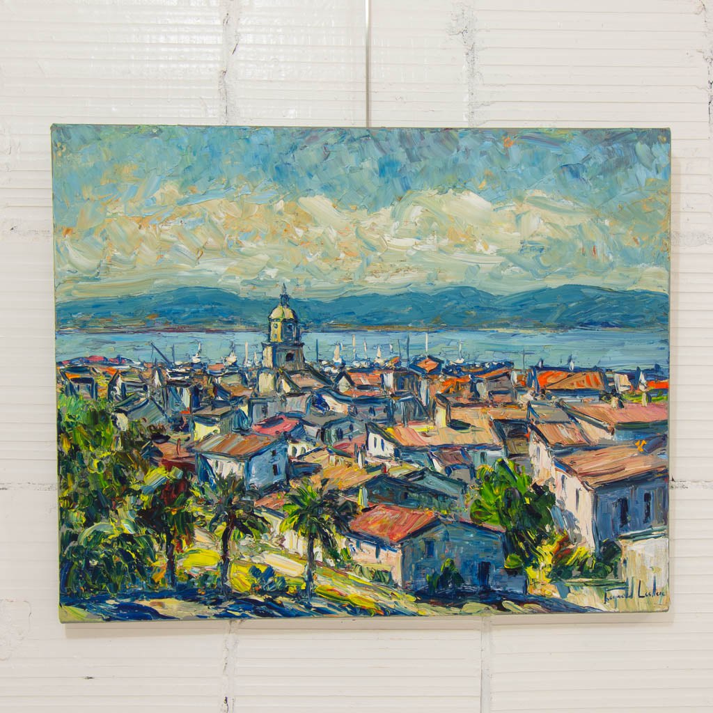 Lumière du matin à Saint-Tropez, Provence | 24&quot; x 30&quot; Oil on Canvas Raynald Leclerc