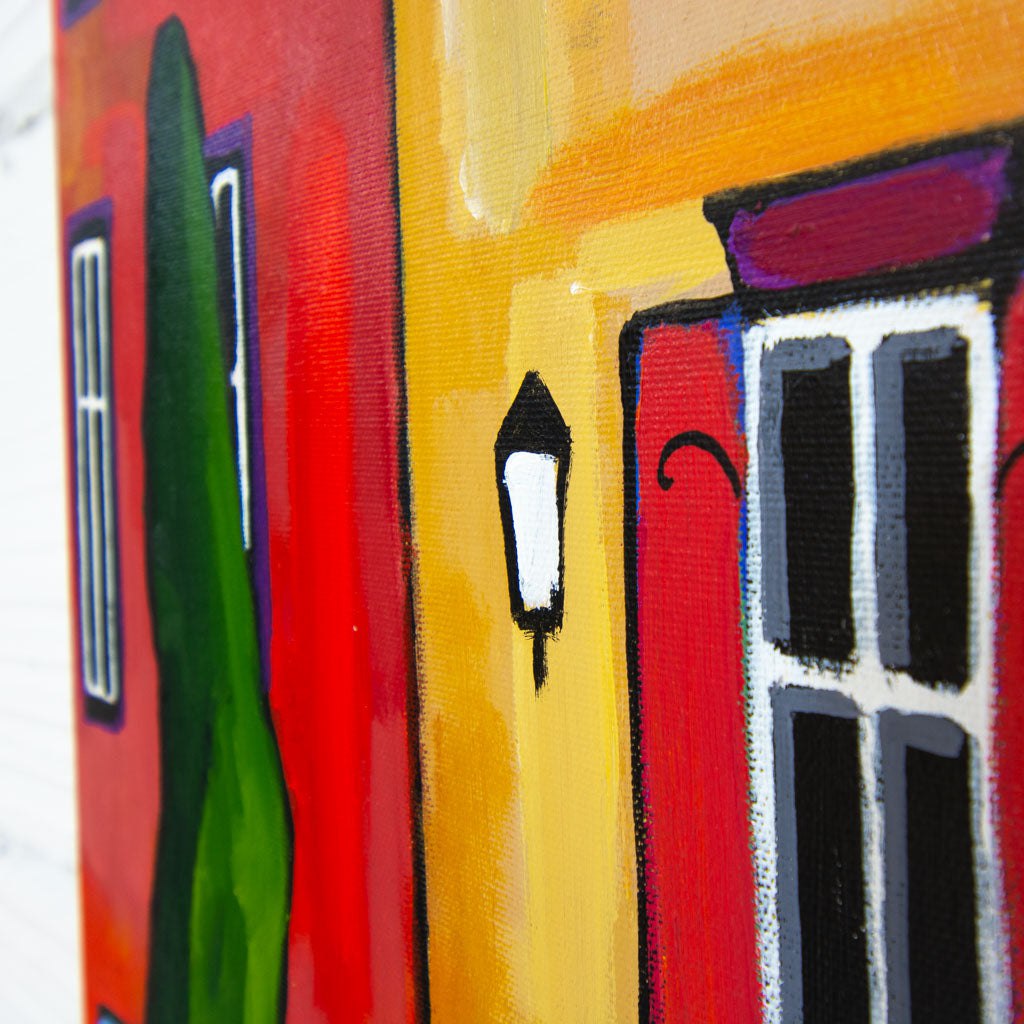 Colors in the Old Town | 48" x 24" Acrylic on Canvas Alain Bédard