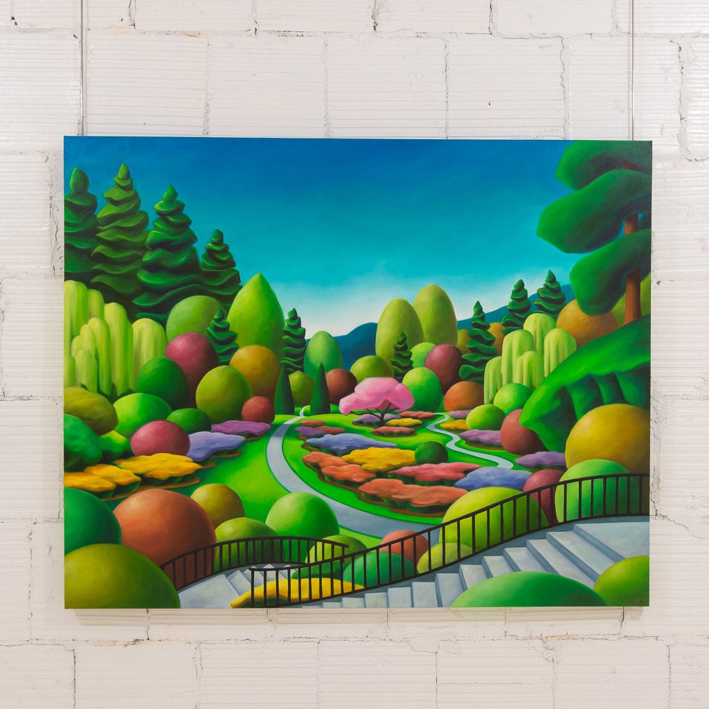 Butchart Gardens | 48&quot; x 60&quot; Oil on Canvas Dana Irving