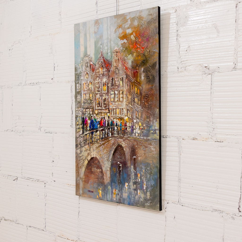 Autumn in Amsterdam | 40" x 24" Acrylic on Canvas Irene Gendelman