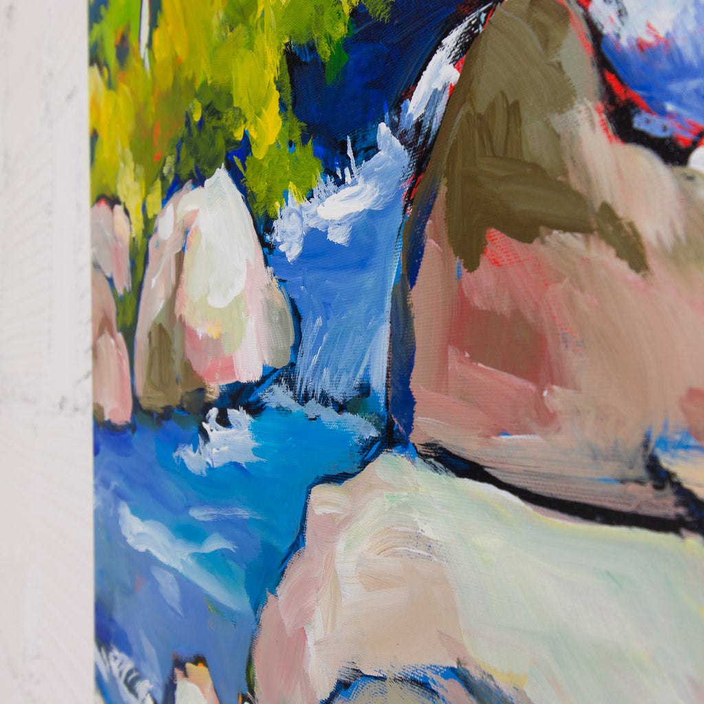 River in Val-David | 36" x 48" Acrylic on Canvas Sacha Barrette