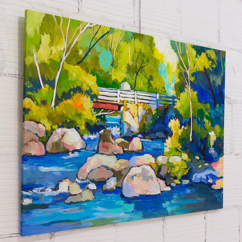 River in Val-David | 36" x 48" Acrylic on Canvas Sacha Barrette