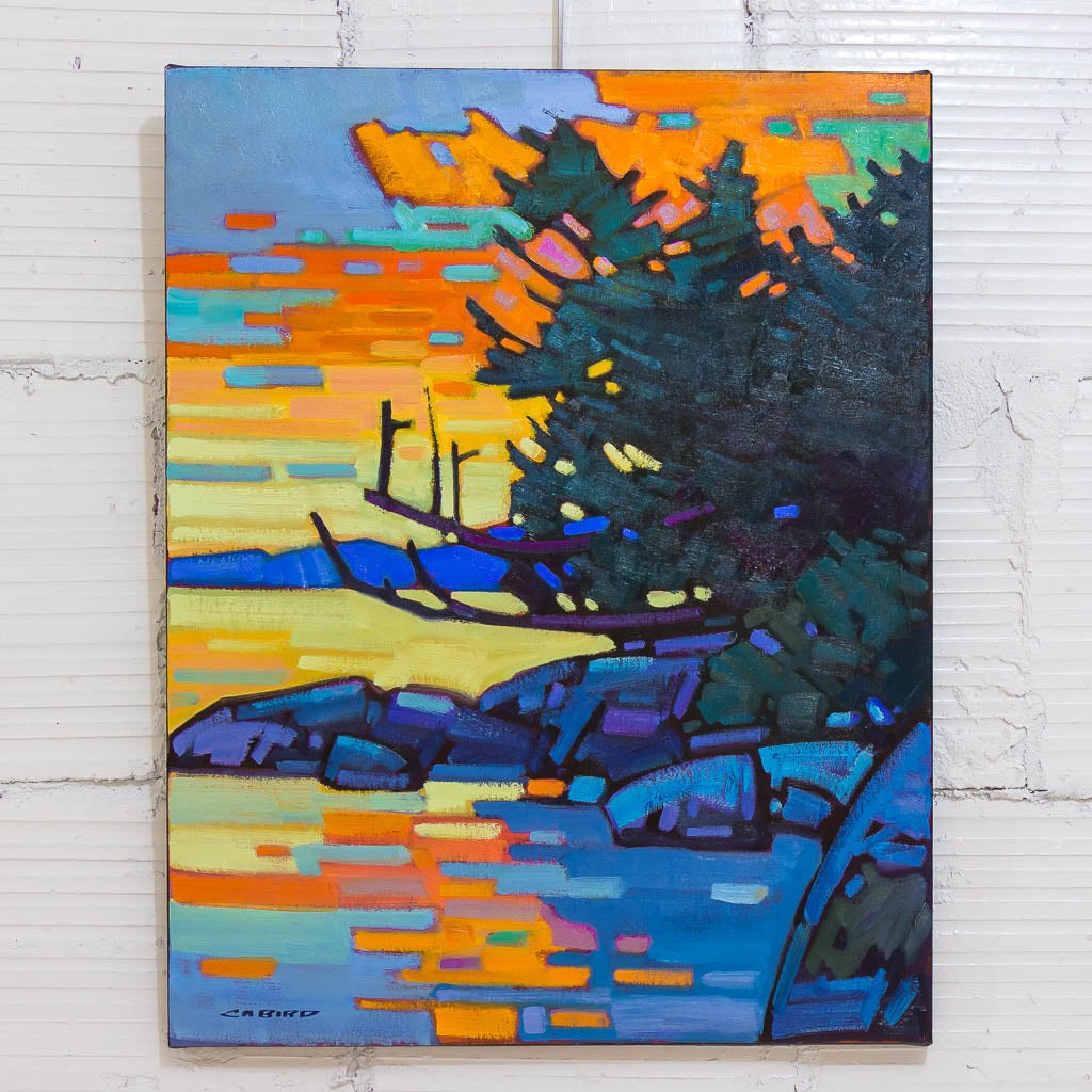 Cameron Bird Eagle Tree MacKenzie Beach | 28&quot; x 22&quot; Oil on Canvas
