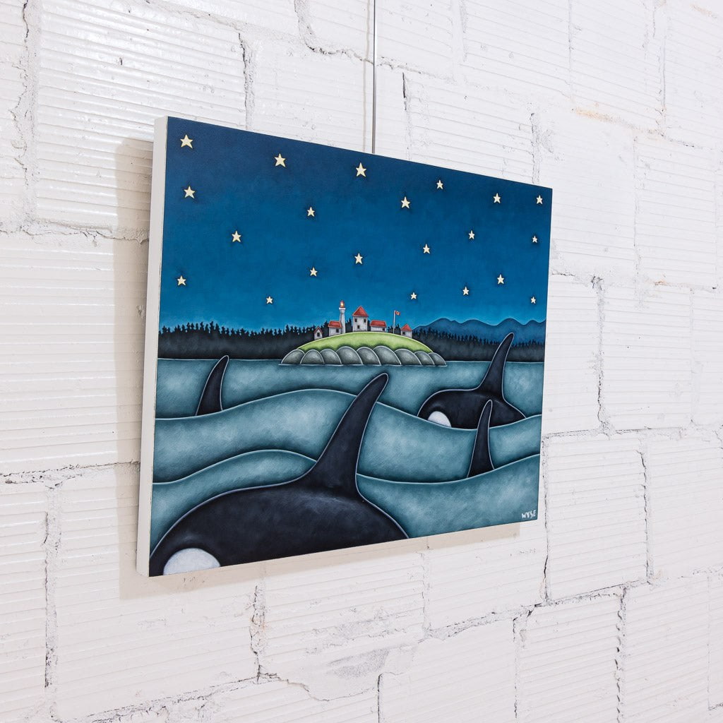 Entrance Island Lighthouse | 24" x 30" Acrylic on Birch Panel Peter Wyse