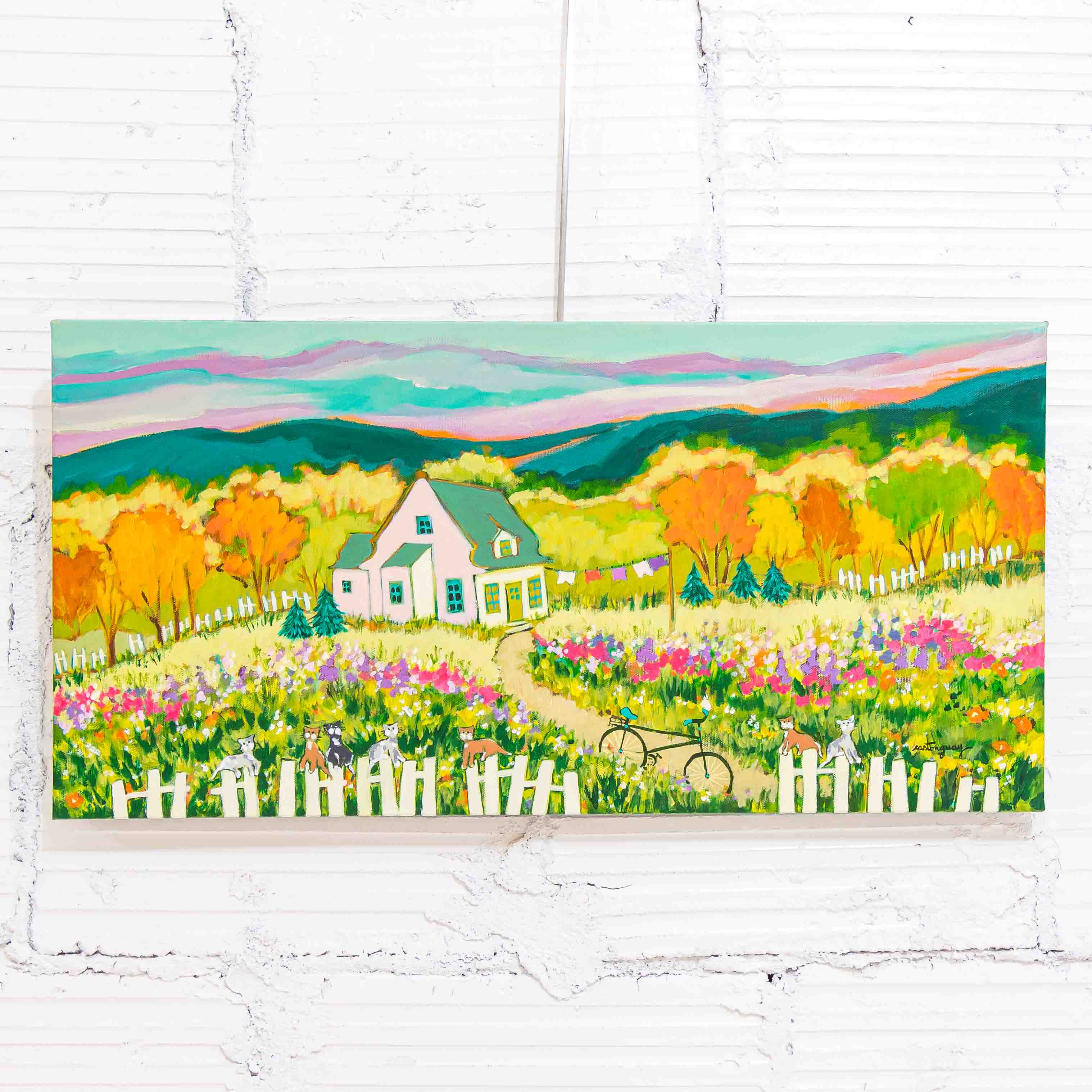 At the End of the Beautiful Day | 12" x 24" Acrylic on Canvas Claudette Castonguay