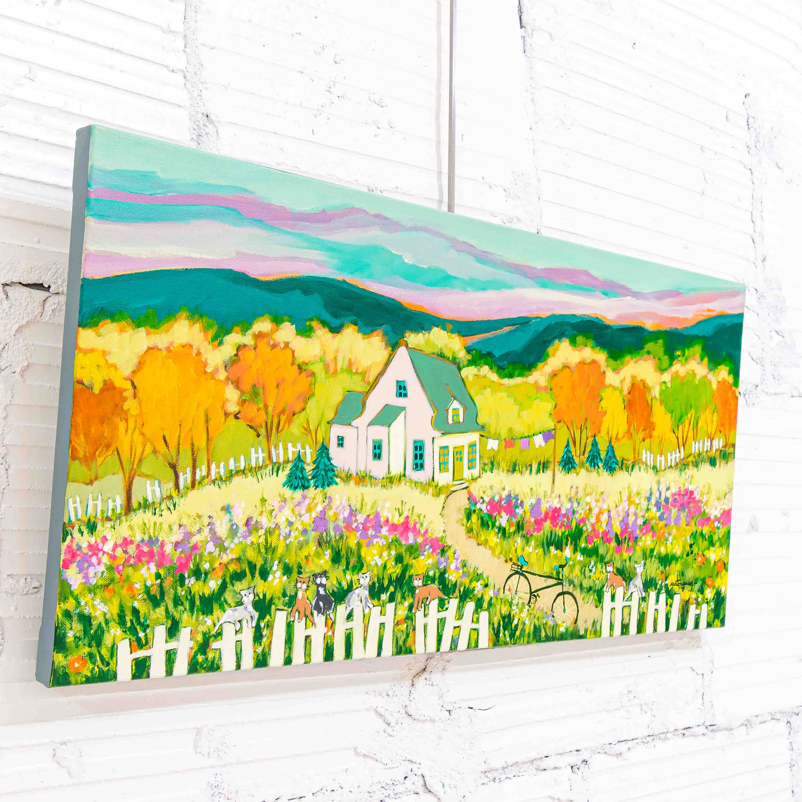 At the End of the Beautiful Day | 12" x 24" Acrylic on Canvas Claudette Castonguay