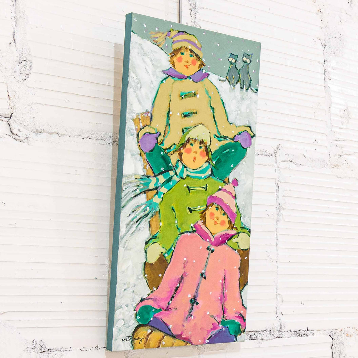 Les joies de l'hiver | 20" x 10" - West End Gallery