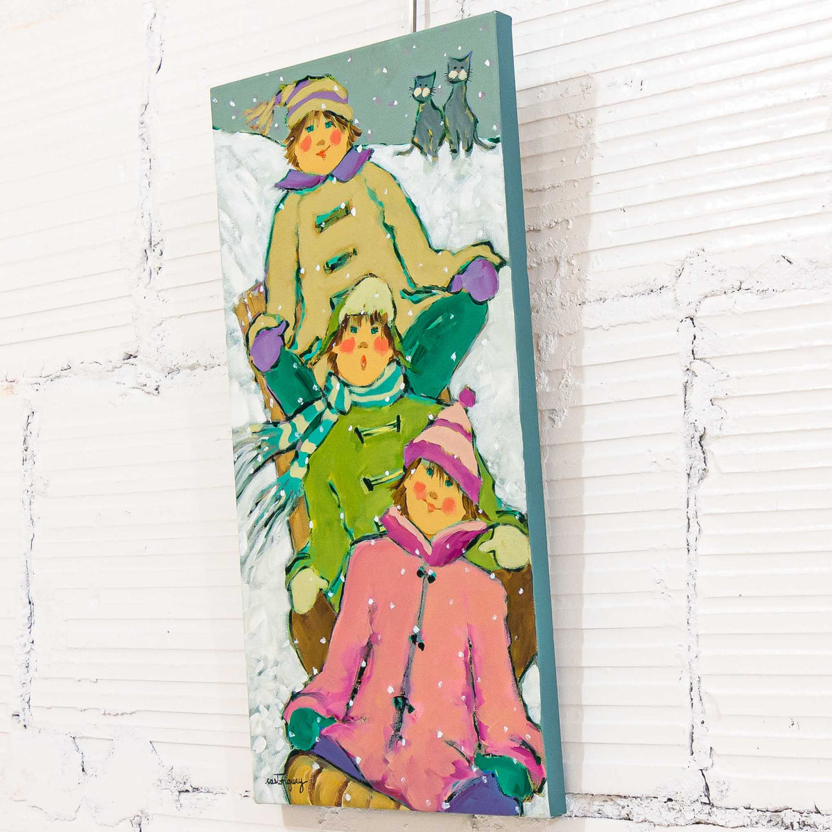 Les joies de l'hiver | 20" x 10" - West End Gallery