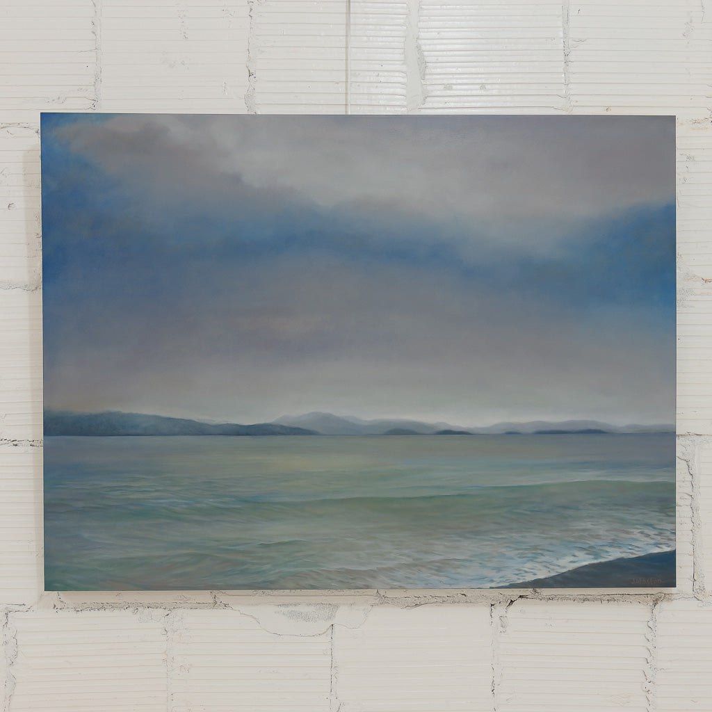 Sky, Beach &amp; Sea | 36&quot; x 48&quot; Oil on Canvas Patricia Johnston