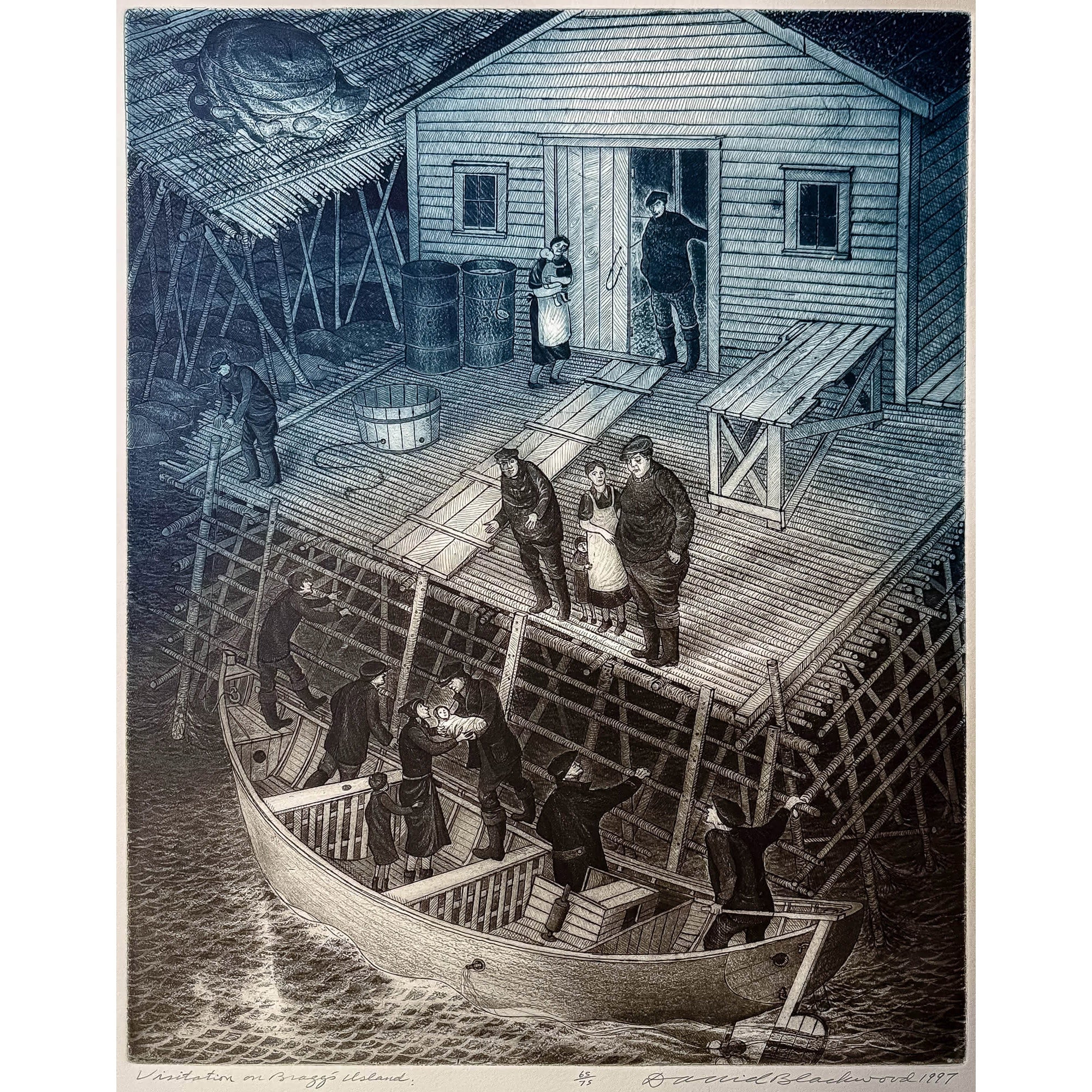 Visitation on Braggs Island | 1997 | Etching 65 of 75 Etching with Aquatint on Paper David Blackwood