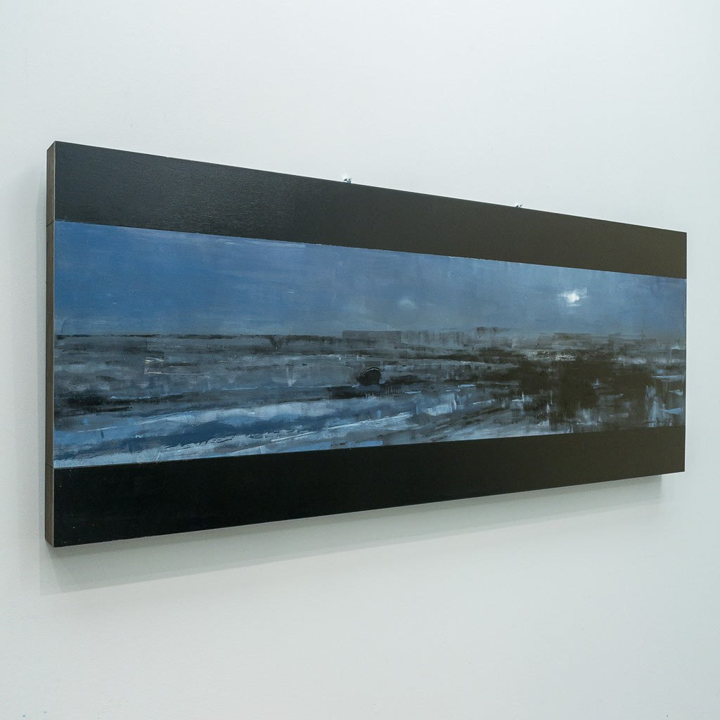 Nathalie Lapointe When I Say Nothing | 16" x 40" Oil on Aluminum Composite Panel