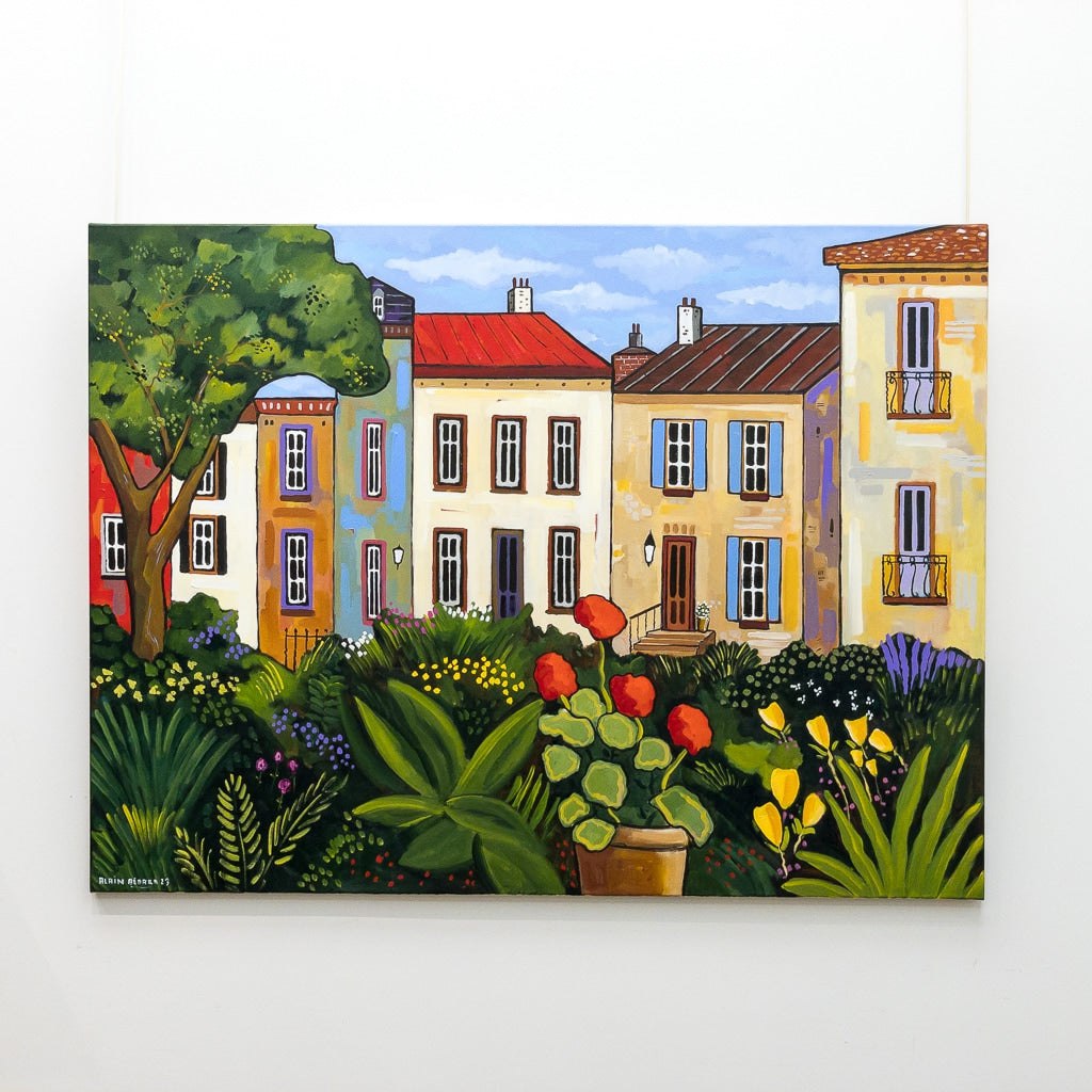 Charming Street | 36&quot; x 48&quot; Acrylic on Canvas Alain Bédard