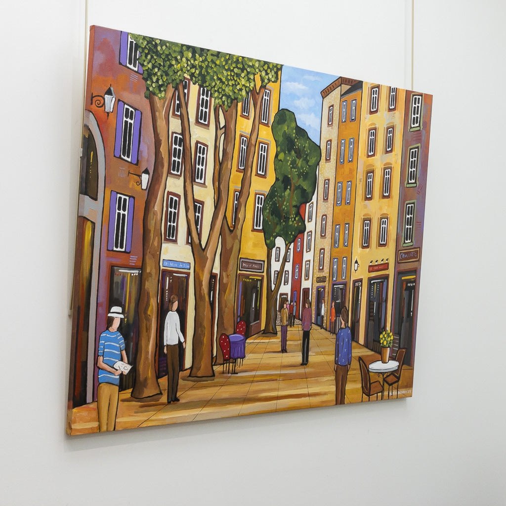 Shopping Street | 36" x 48" Acrylic on Canvas Alain Bédard