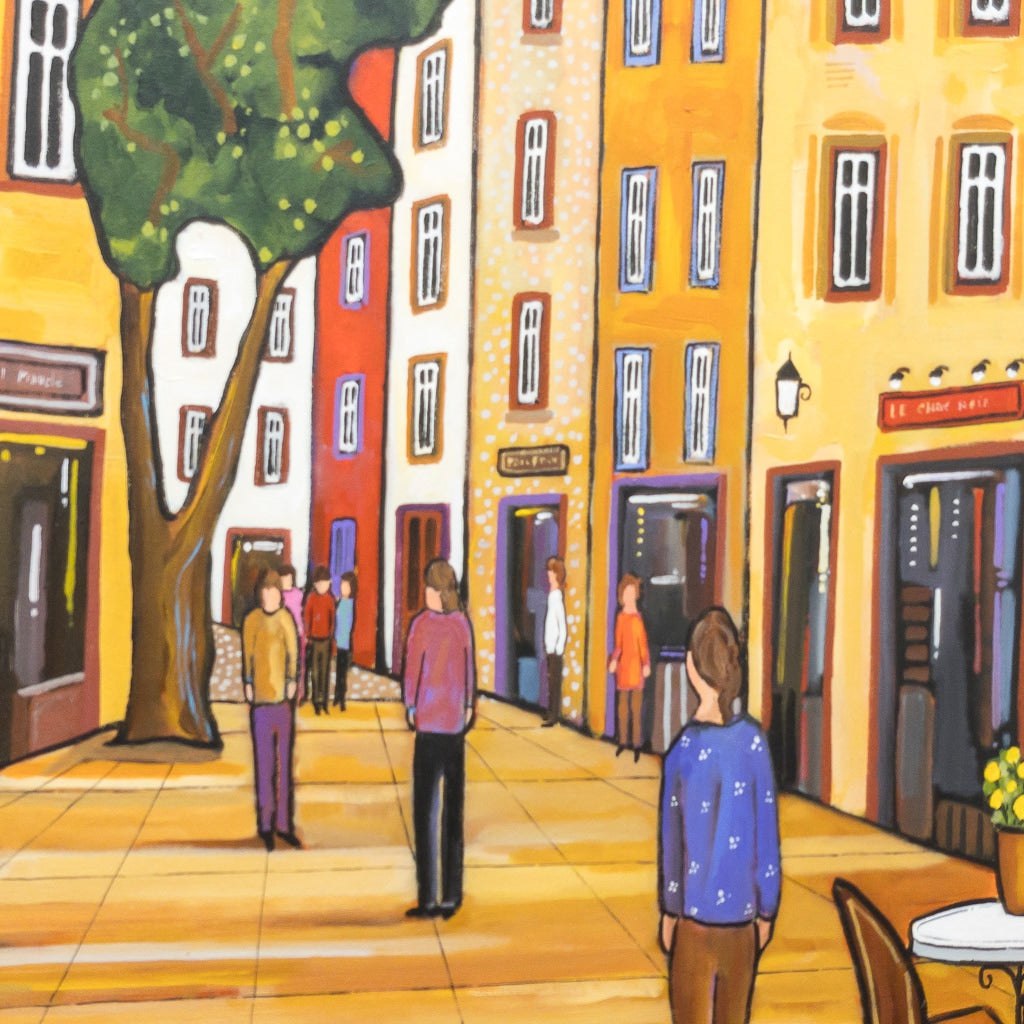 Shopping Street | 36" x 48" Acrylic on Canvas Alain Bédard