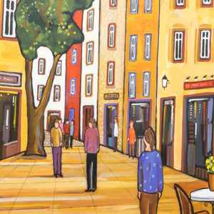 Alain Bédard Shopping Street | 36" x 48" Acrylic on Canvas