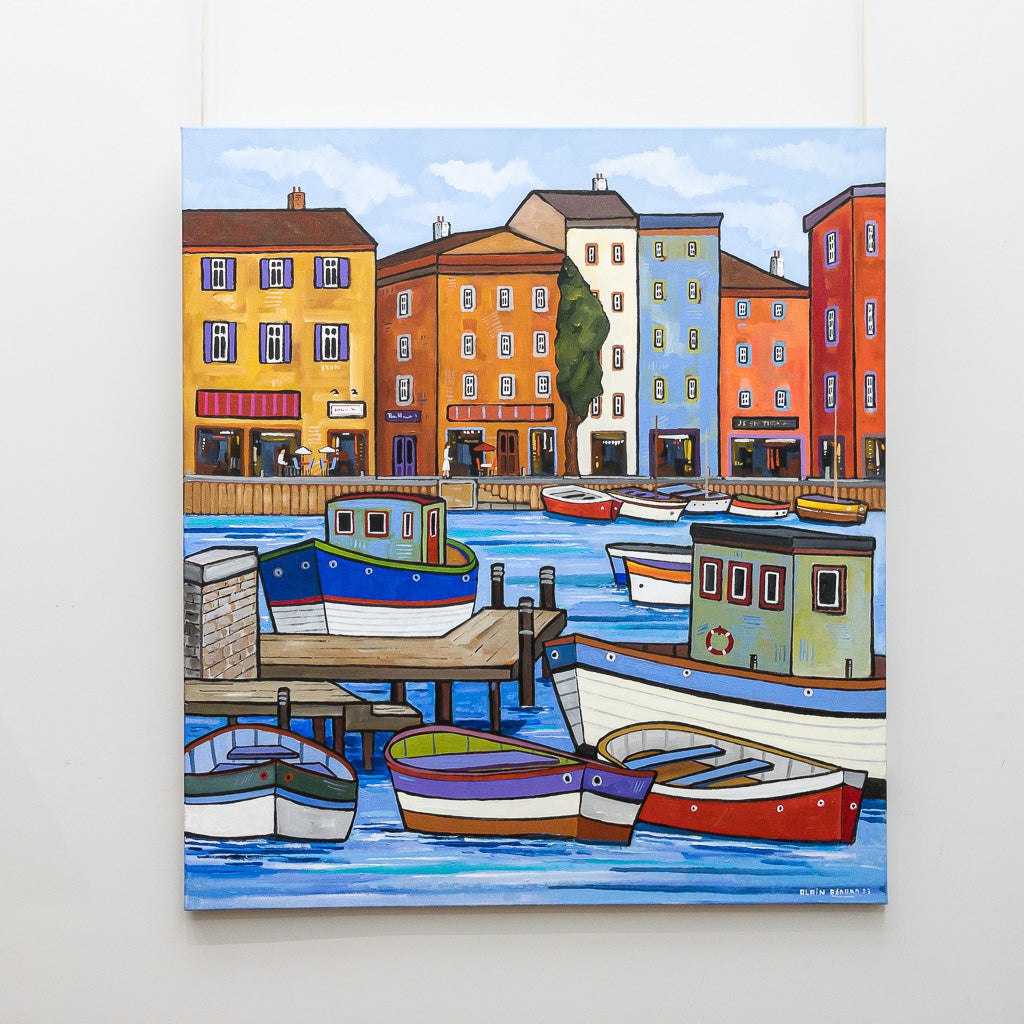 The Ports | 40" x 36" Acrylic on Canvas Alain Bédard