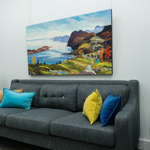Guy Roy De L'eau Pour Le Jardin | 34" x 60" Oil on Canvas