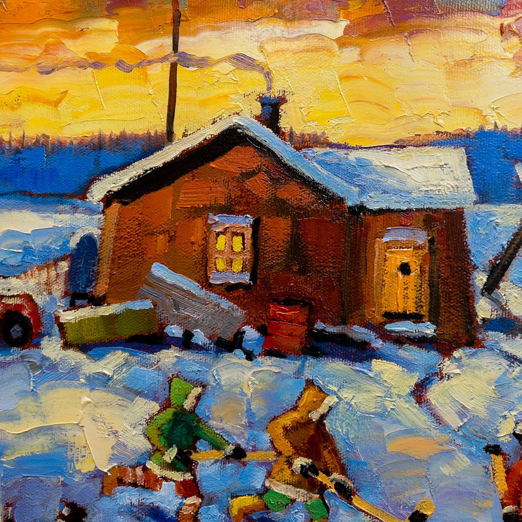 By the Light of the Northern Sky | 12" x 16" Oil on Board Rod Charlesworth