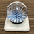 Implosion Marble - Light Blue/White Lamp-worked Glass Marble Bob Leatherbarrow