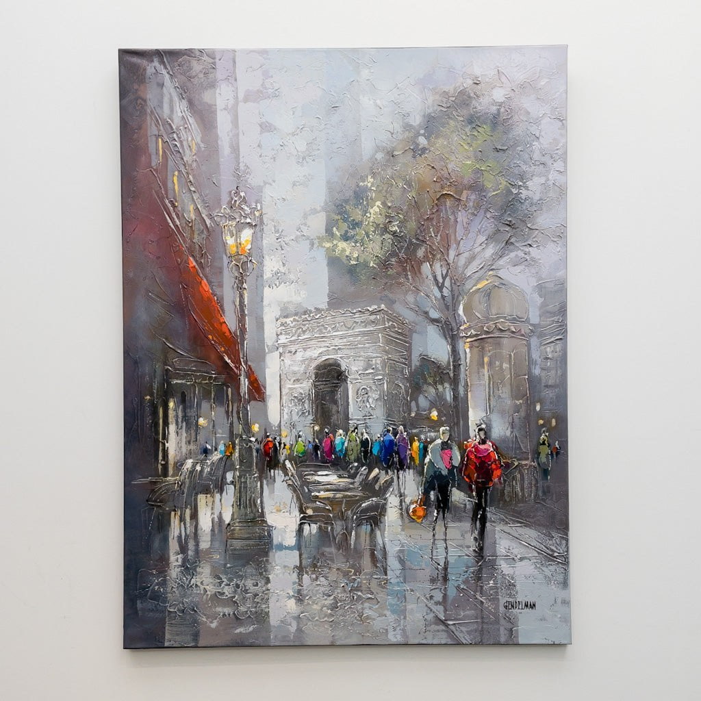 Parisian Wonder | 40" x 30" Acrylic on Canvas Irene Gendelman