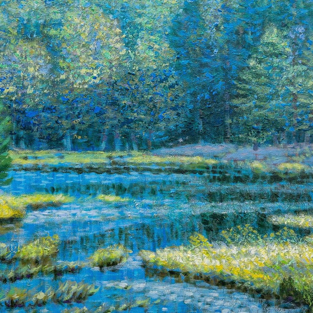 Summer Hardy Lake #1 | 36" x 36" Acrylic on Canvas Shi Le