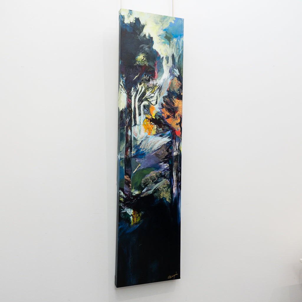 Annabelle Marquis A Long Way Home | 48" x 12" Mixed Media on canvas