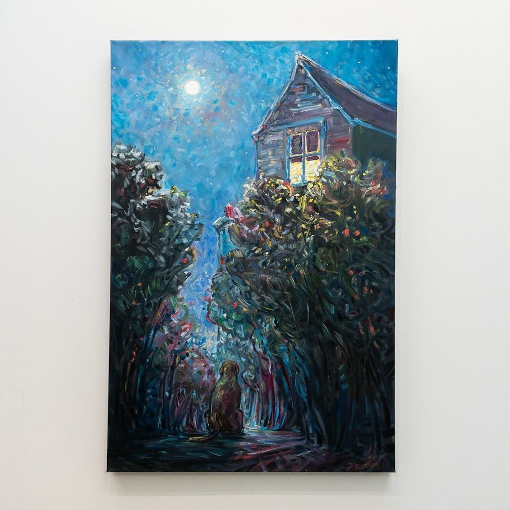 Steve R. Coffey Moon Tails (tales) | 36&quot; x 24&quot; Oil on Canvas