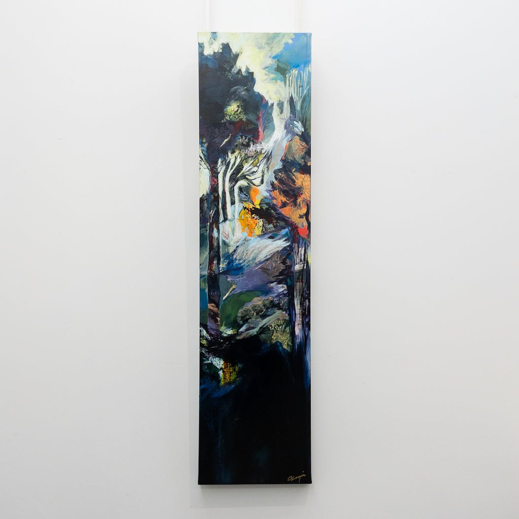 A Long Way Home | 48" x 12" Mixed Media on canvas Annabelle Marquis